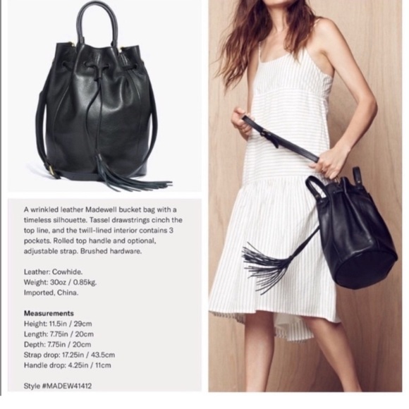 Madewell Austin Leather bucket handbag - Picture 2 of 9